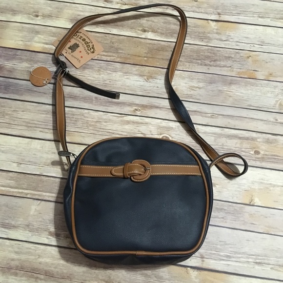 Capezio Handbags - Capezio Navy Bag With Leather trim.